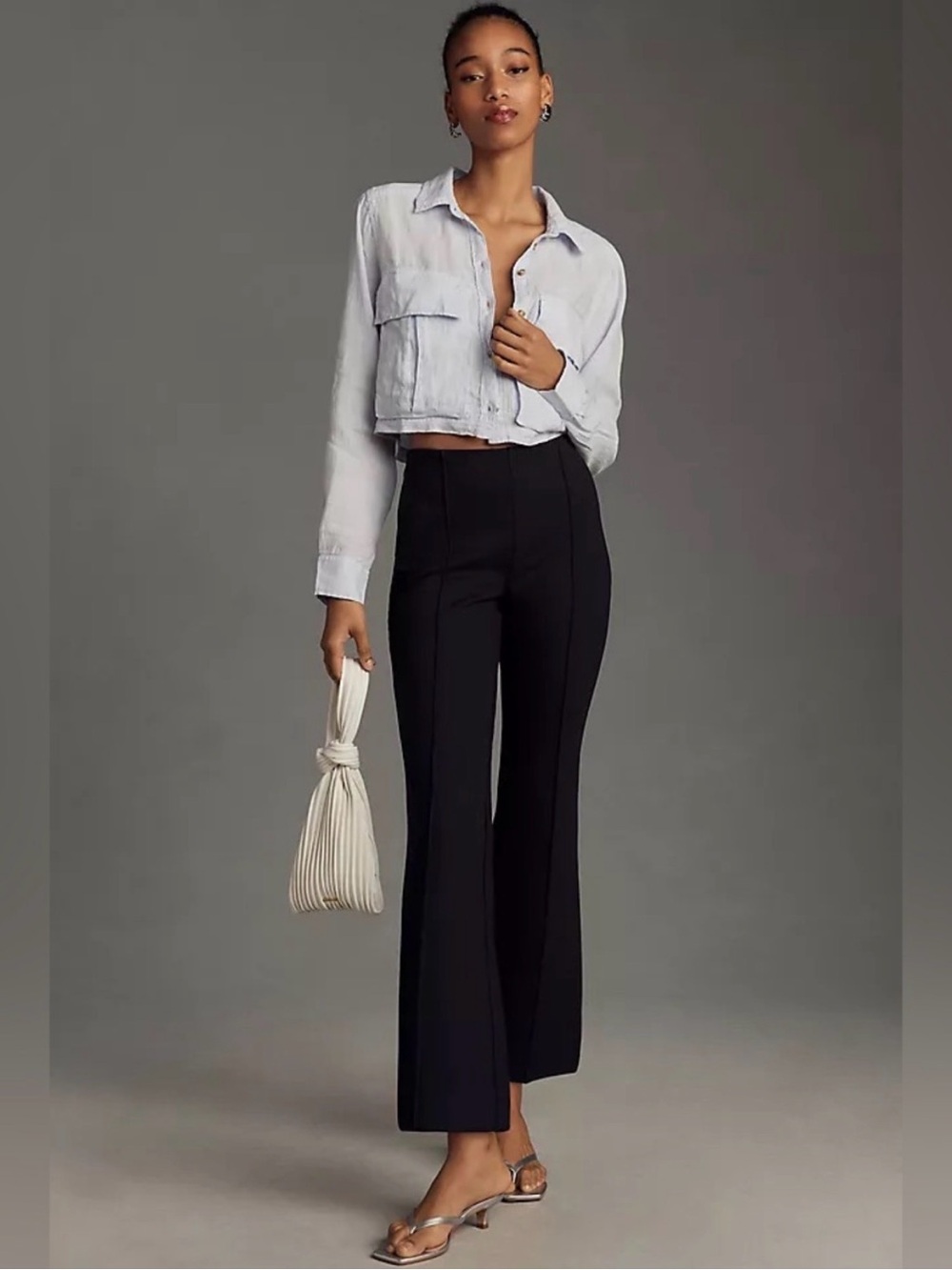 Anthropologie Maeve The Margot Kick-Flare Cropped Pants Women’s size XSmall - Picture 14 of 14